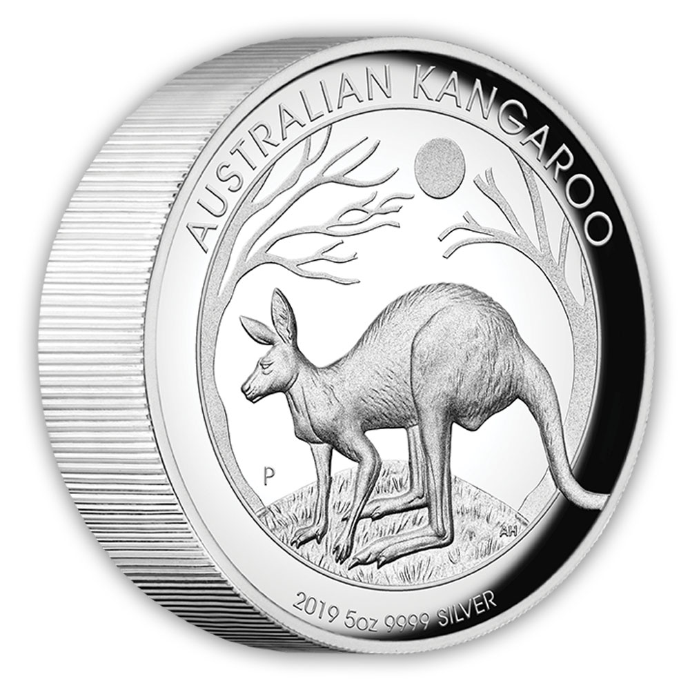 5 Oz Silber High Relief Känguru 20019 *