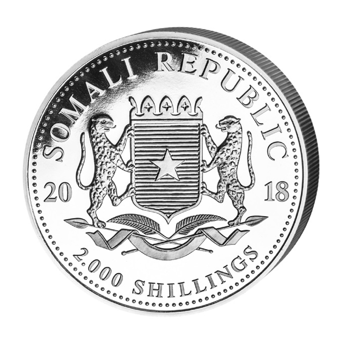 Somalia Elefant 1 kg Silber 2018 Rückseite Wertseite verkaufen
