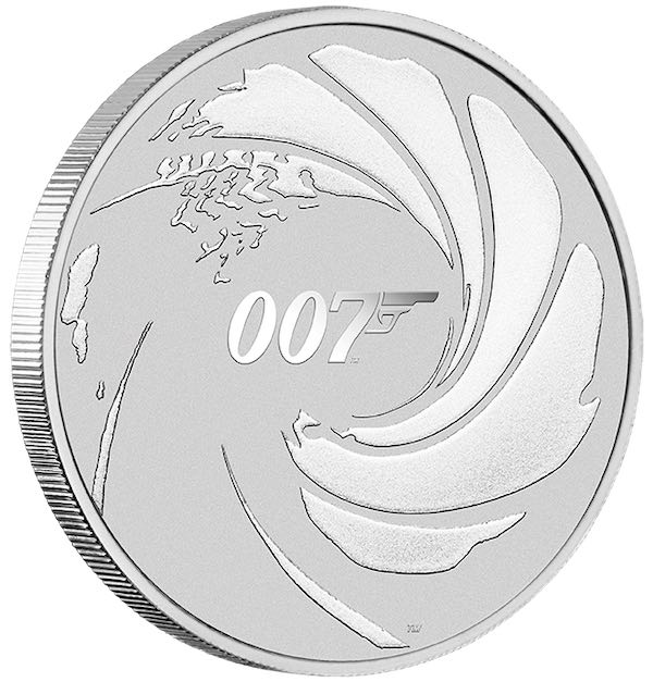 James Bond 007 1 Oz Silber 2020 Revers Bullion Motiv
