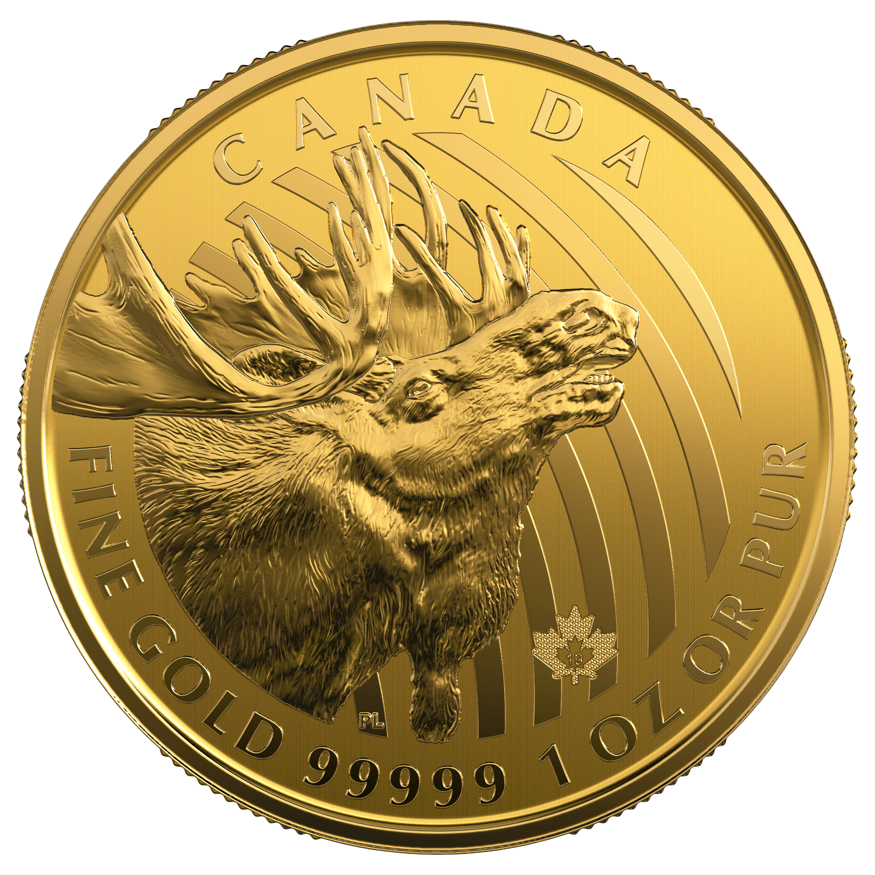Call of the Wild Moose 1 Unze Gold 2019 Motivseite