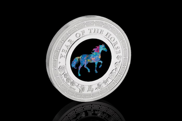 Moddshot der Münze Lunar Opal Pferd 2026