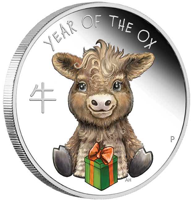 Baby Ochse 2021 1/2 Oz Silber Proof + Box +Zertifikat*