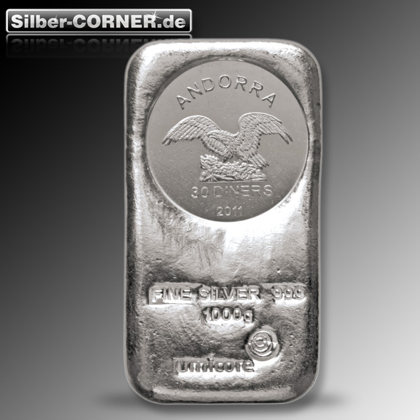Umicore 1 Kg Silber Münzbarren