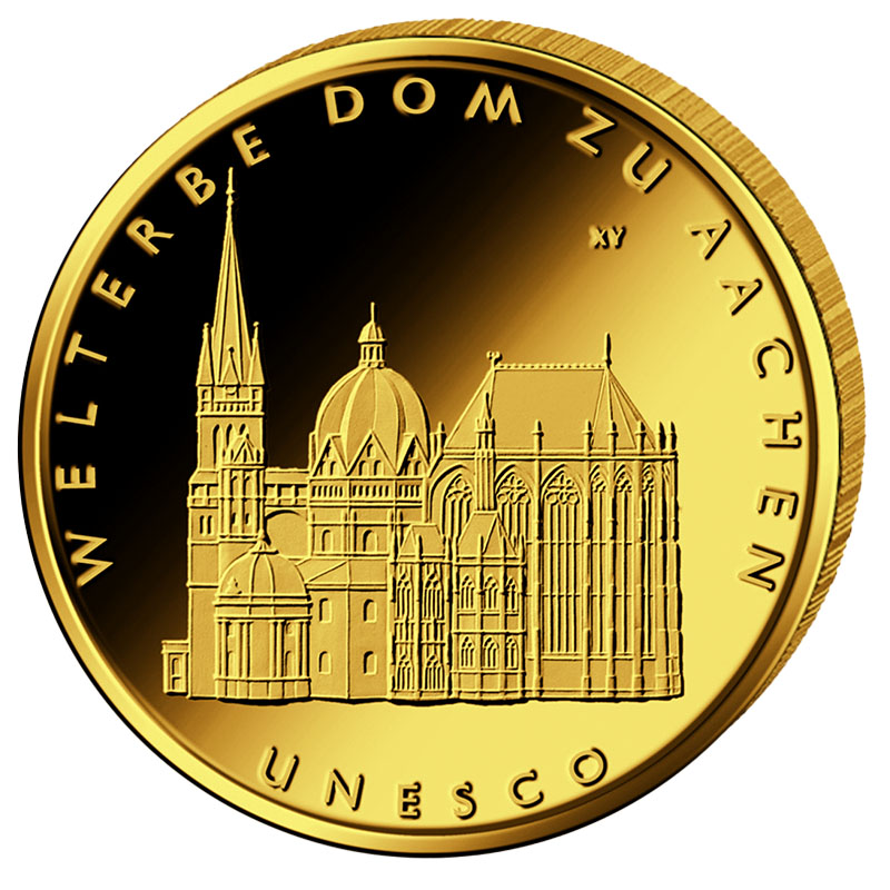 Welterbe Dom zu Aachen 100 Euro Goldmünze 2012