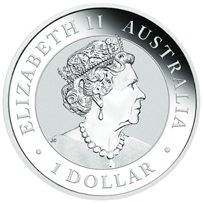 Australien Nugget Golden Eagle 1 Oz Silber 2021 Avers Elizabeth II