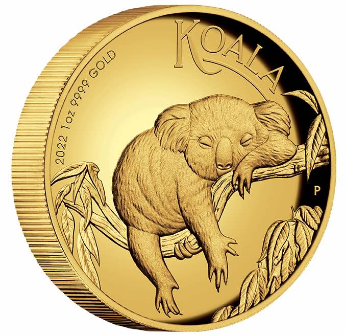 Koala 1 Unze Goldmünze 2022 High Relief 
