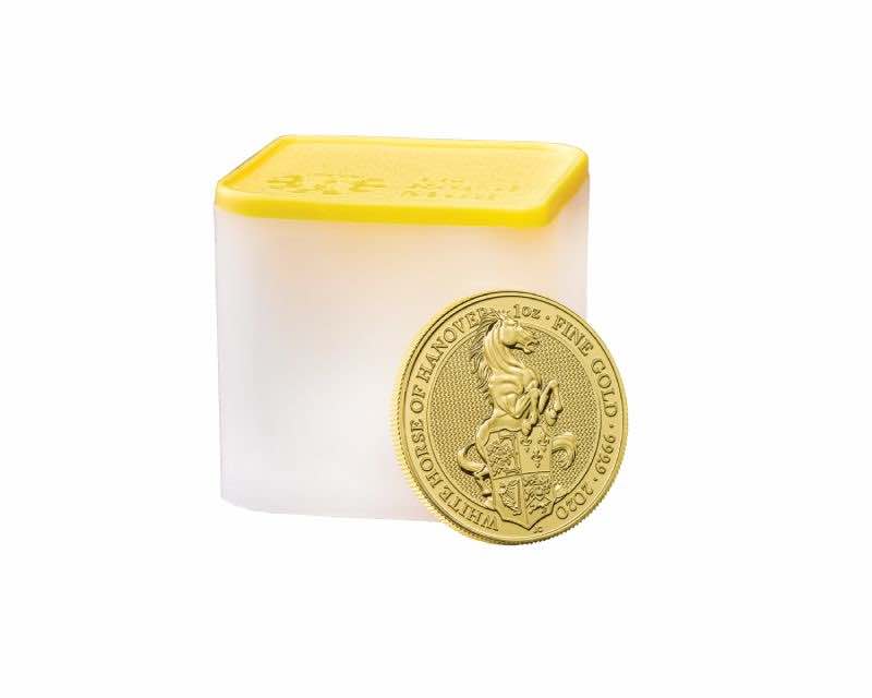 Münztube White Horse of Hanover Gold