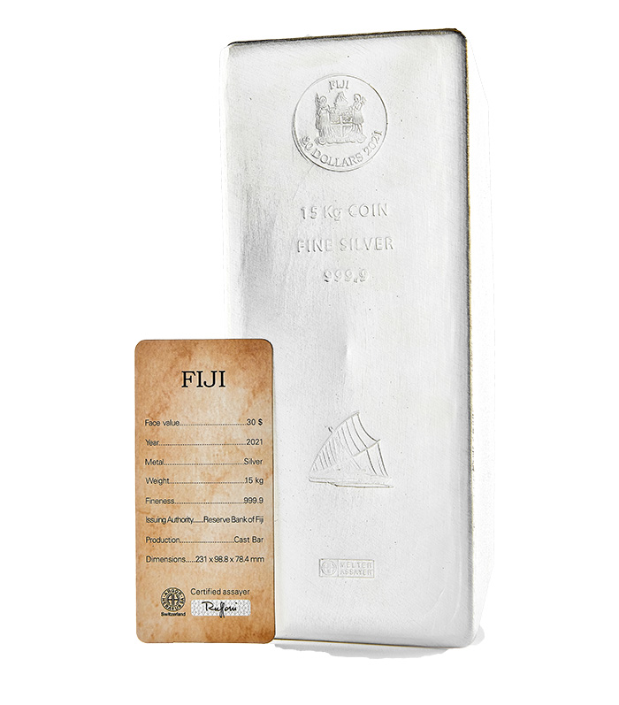 Fiji 15 KG Silberbarren Münzbarren