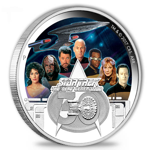 Star Trek - Next Generation - 2 Oz Silber + Box + COA*