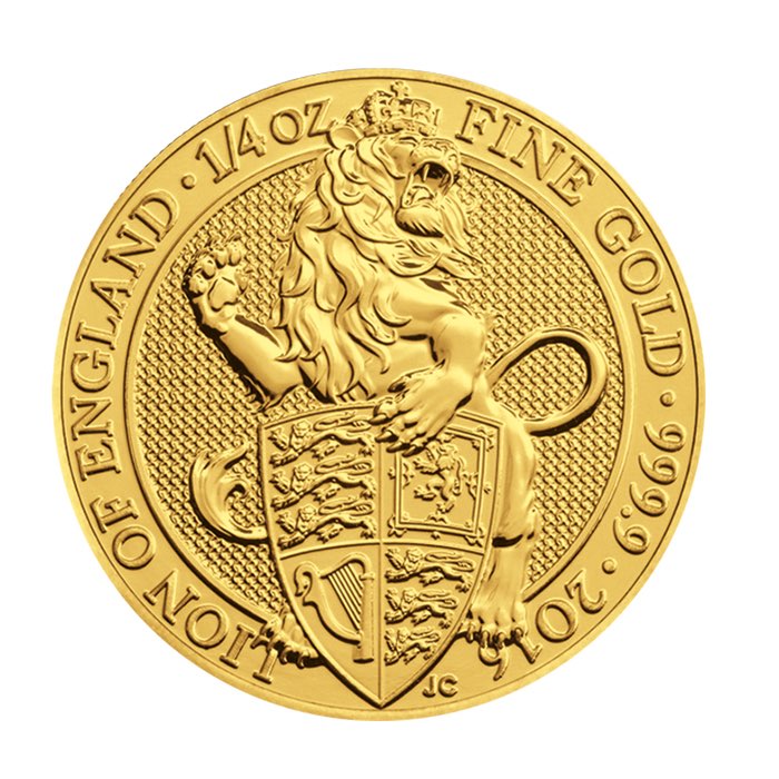 Queens Beasts Lion 1/4 Unze Gold 2016