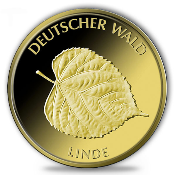 Deutscher Wald - Linde - 20 Euro 1/8 Unze Gold 2015
