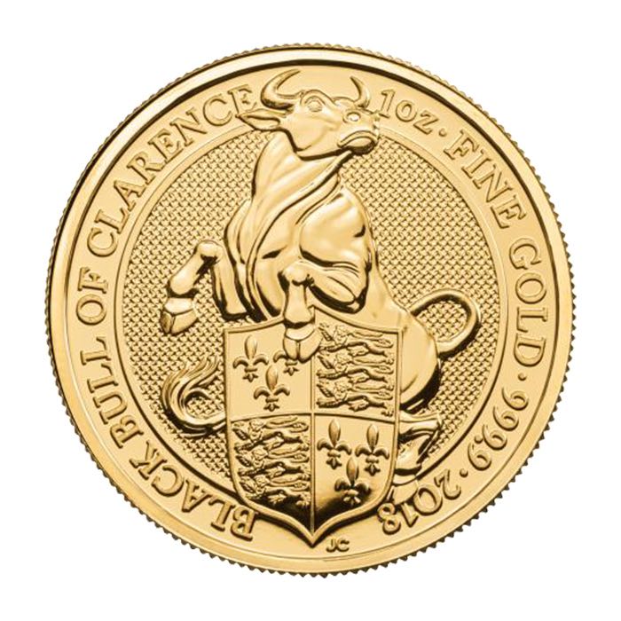 Queens Beast Black Bull of Clearance 1/4 Oz Gold 2018