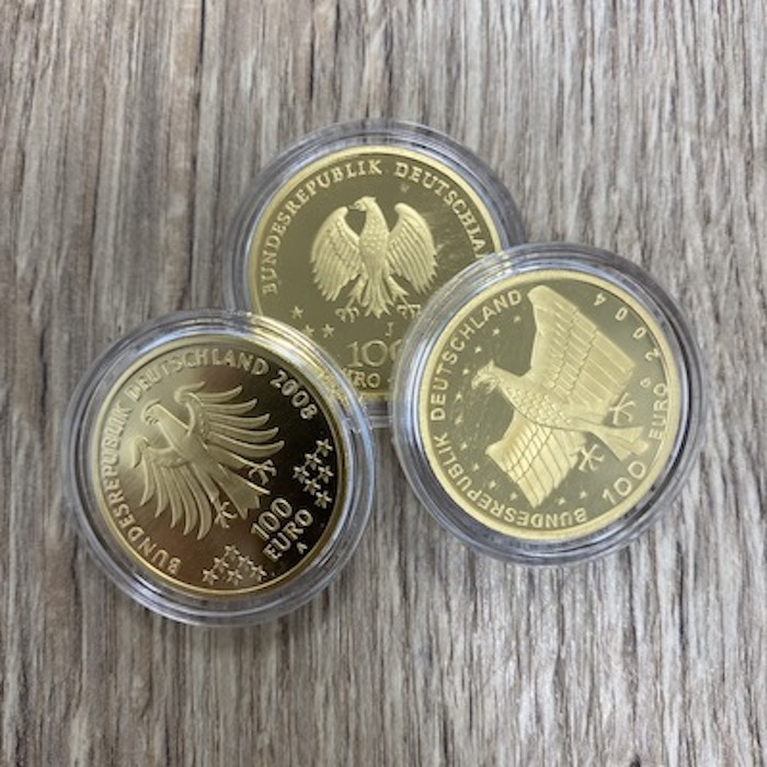 100 Euro Goldmünzen Deutschland verschiedene 