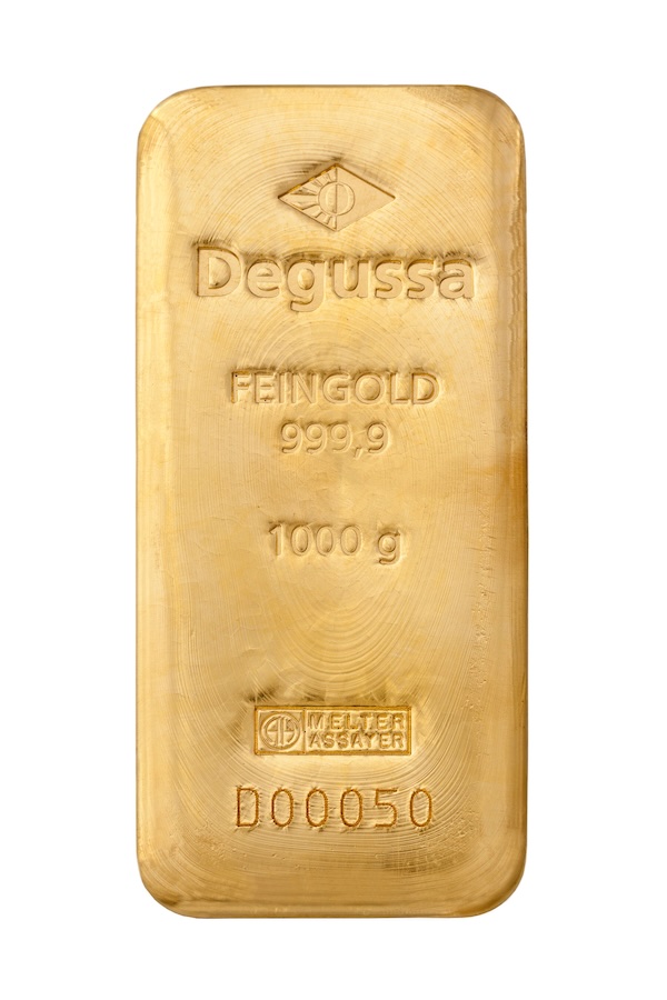 Degussa 1 KG Goldbarren aus Feingold 999.9