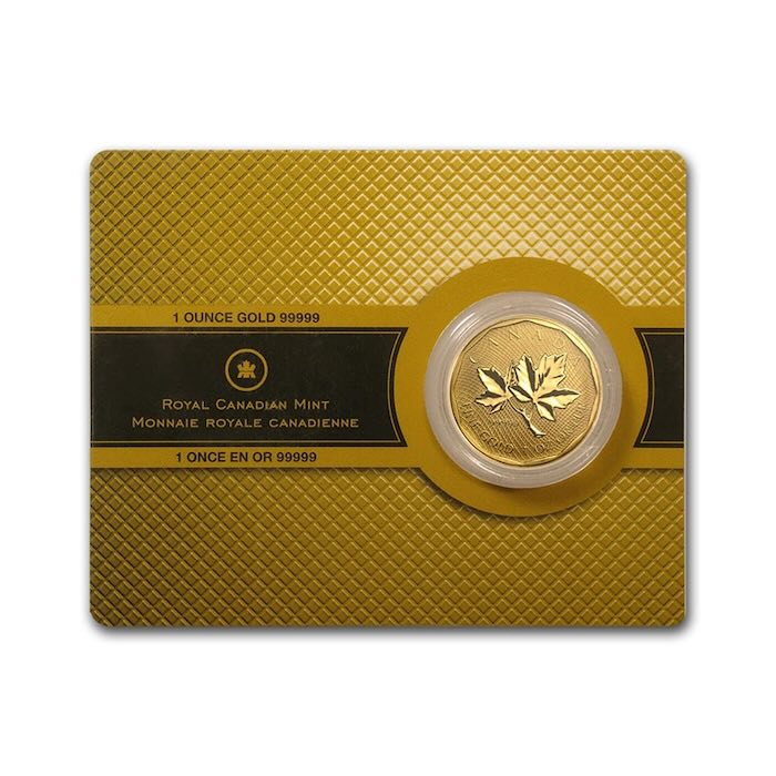 Blister Maple Leaf 5x9 1 Unze Gold 2008