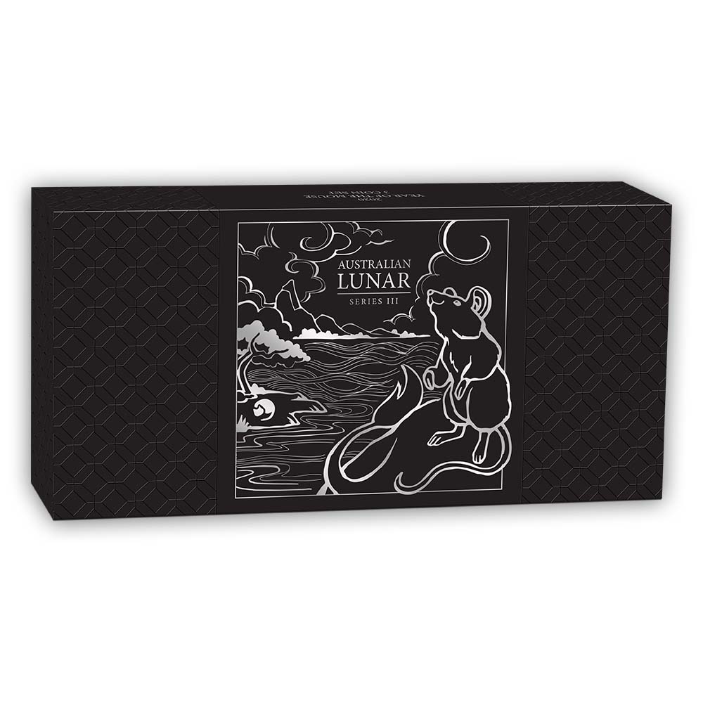 Umverpackung Lunar Maus Three Coin Set Silber