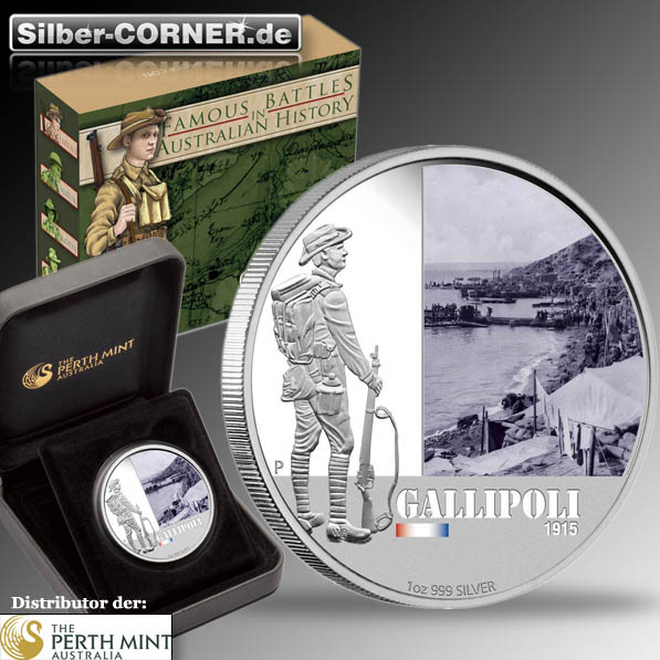 Famous Battles 2011 - Gallipoli - 1 Oz Silber Proof*