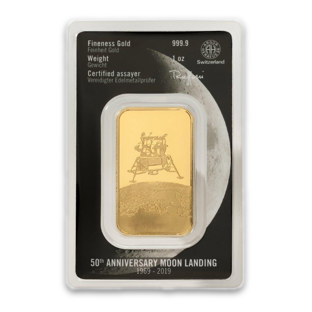 Heraeus Mondlandung 1 Unze Goldbarren kaufen & verkaufen