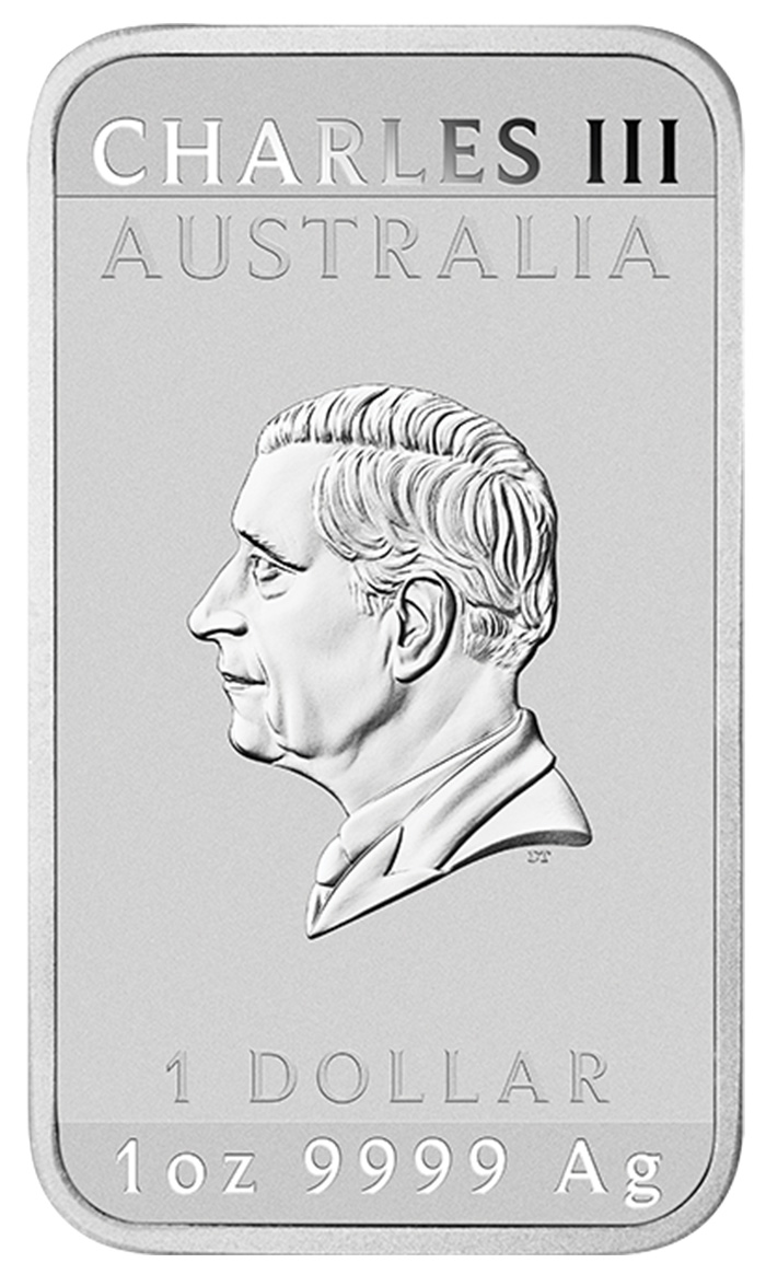 1 Dollar King Charles Rectangular Drache Silber 2026