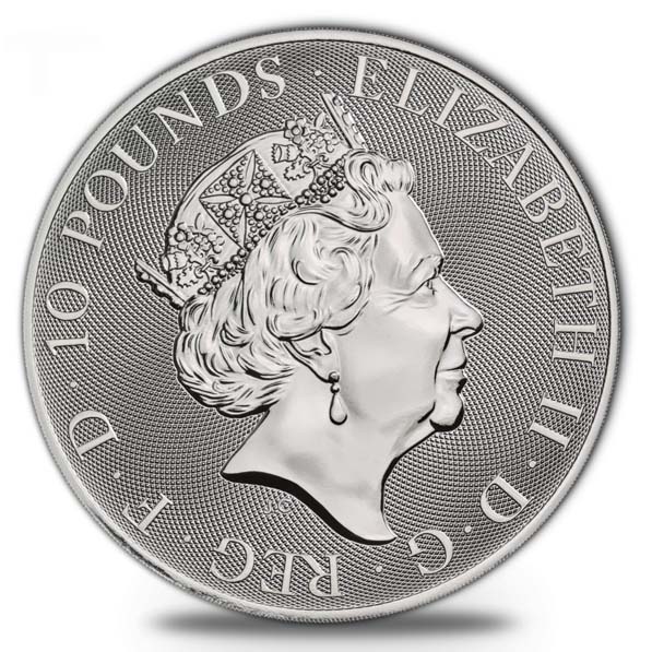 10 Pounds Black Bull of Clarence silver coin