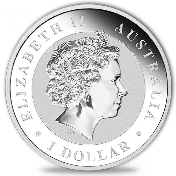 Koala 1 Unze Silber 2018 Avers Elizabeth II