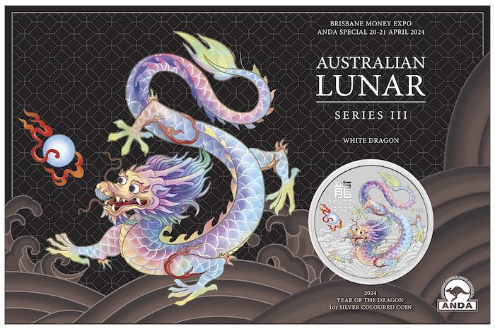Blister Lunar Drache weiß Perth Mint 1 Unze
