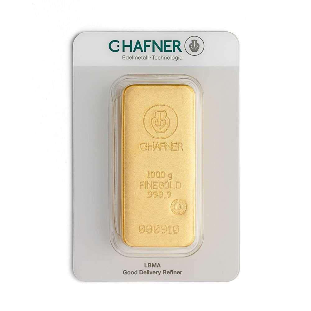 1 KG Hafner Goldbarren gegossen 