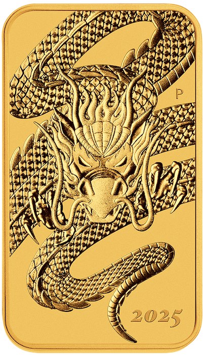 Moodshot Drache Rectangular 1 Unze Gold 2025