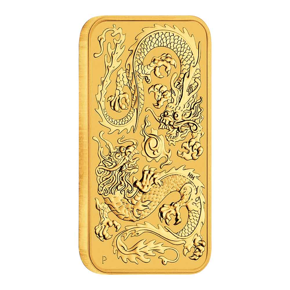 Rectangular Drache 1 Unze Goldmünze 2020
