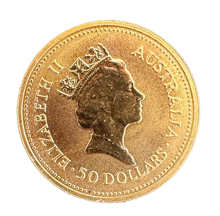 Australien Nugget 1/2 Oz Gold 1987 Avers Elizabeth II