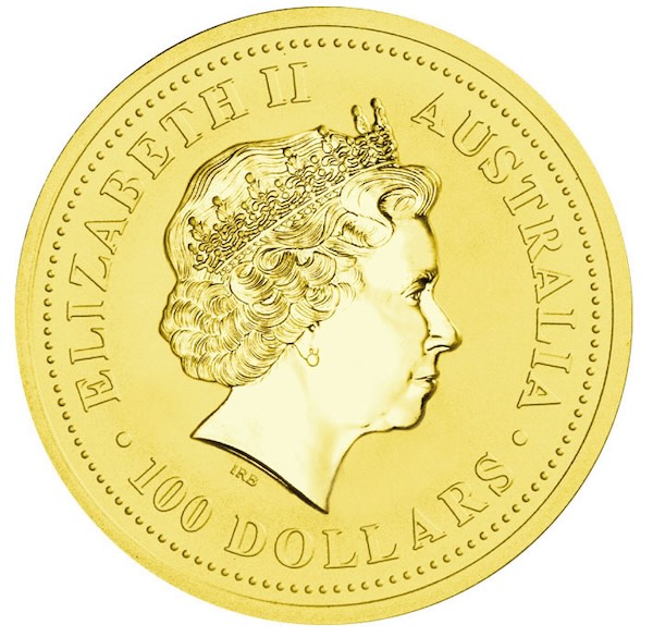 100 Dollar Känguru / Nugget Godlmünze 2002