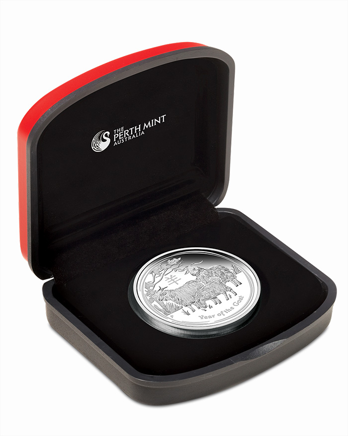 Sammlerbox Lunar II Ziege 1 Oz Silber 2015