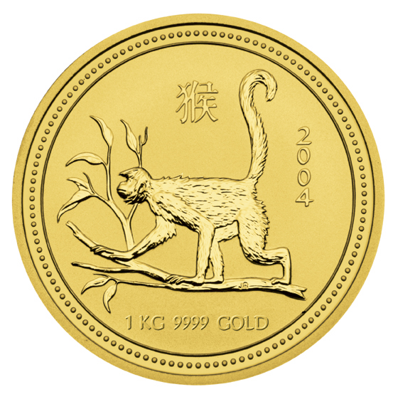 Lunar Serie I Jahre des Affen 2004 1 KG Gold
