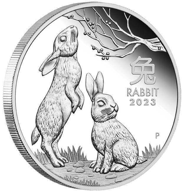 Lunar Hase 2 Oz Silber Proof 2023