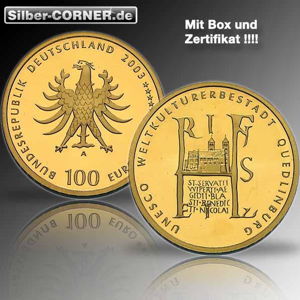 100 Euro Quedlinburg Goldmünze