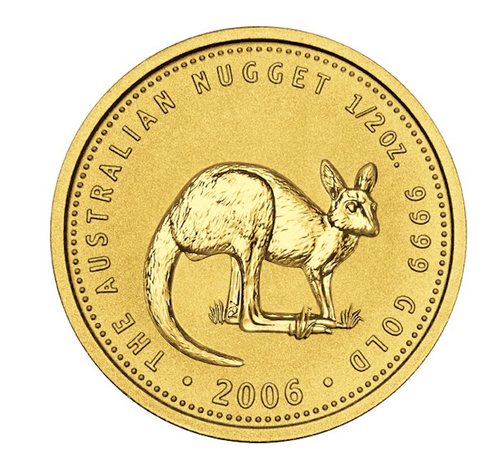 Australien Nugget Känguru 1/2 Unze Gold 2006