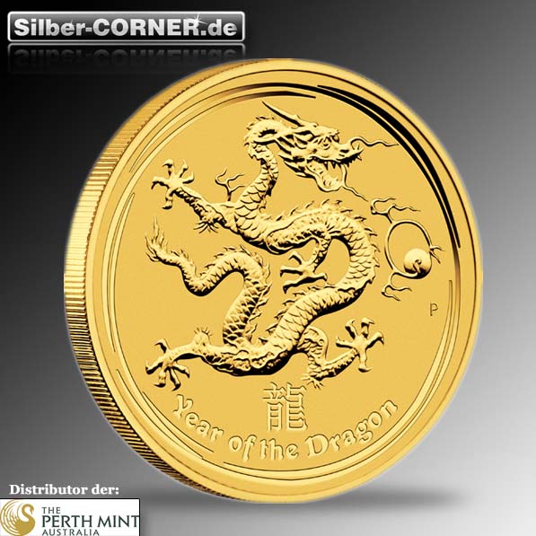 Lunar Drache Goldmünze 2 Unzen