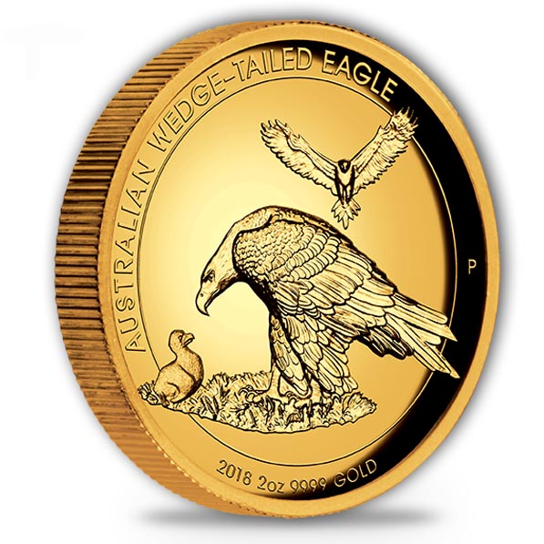 Wedge Tailed Eagle 2 Oz Gold High Relief 2018 +Box +COA