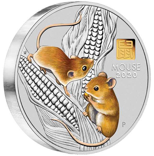 Lunar 3 Maus 1 KG Silbermünze Privy Mark 2020