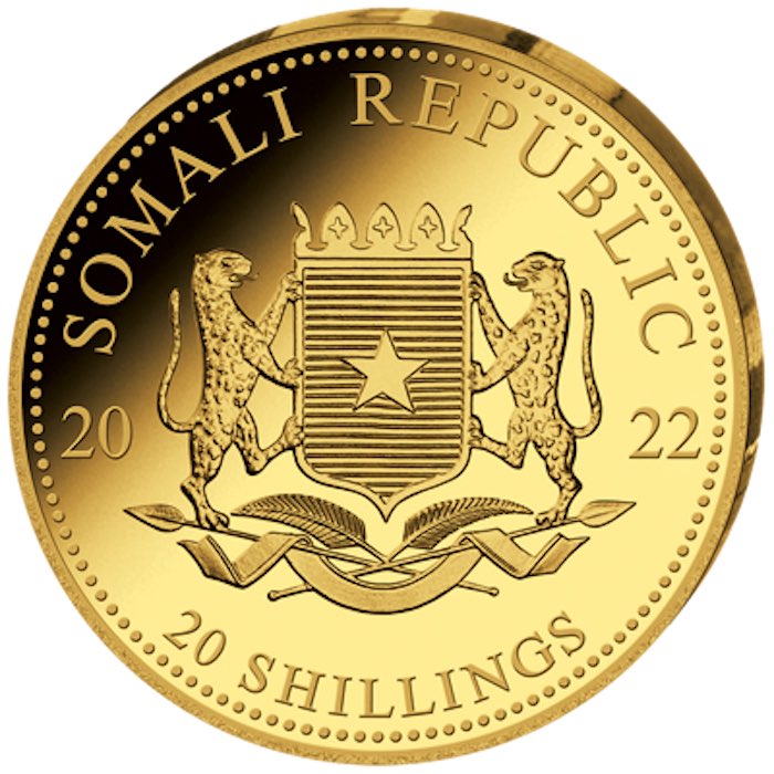 20 shillings Goldmünze 2022 Leopard