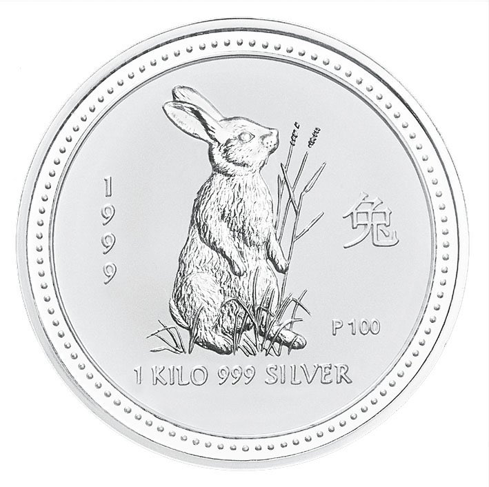 Lunar I Jahr des Hase 1 KG Silbermünzen 1999