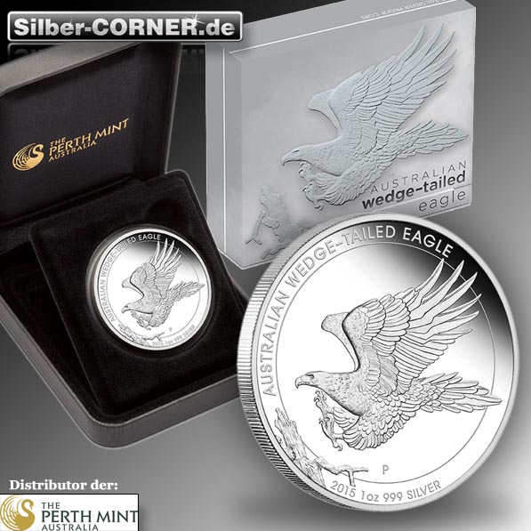 Australian Wedge Tailed Eagle 2015 1 Oz Silber Proof *