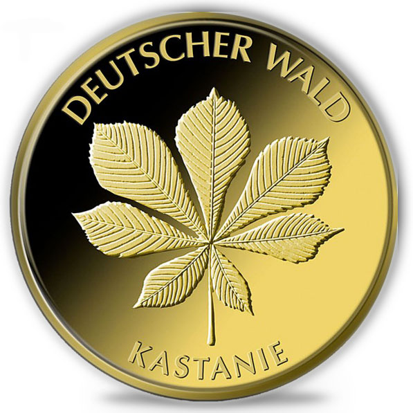 Deutscher Wald Kastanie 1/8 Unze Gold 2014