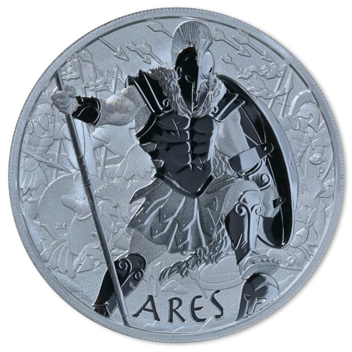 Gods of Olympus Ares 2021 1 oz Silber Motiv