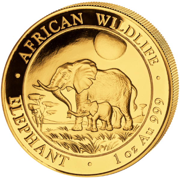 Somalia Elefant 1 Unze Gold 2011