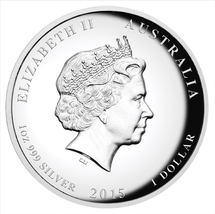 1 Dollar Lunar Ziege 2015 High Relief
