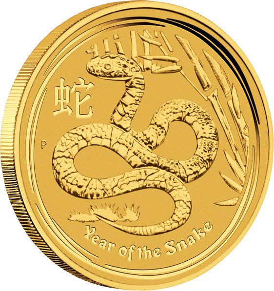 Lunar 2 Schlange 1/10 Oz Gold 2013