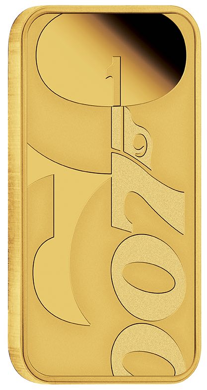 James Bond 007 - 60 Jahre - 1 Unze Gold Rectangular Proof 2022 +Box +COA