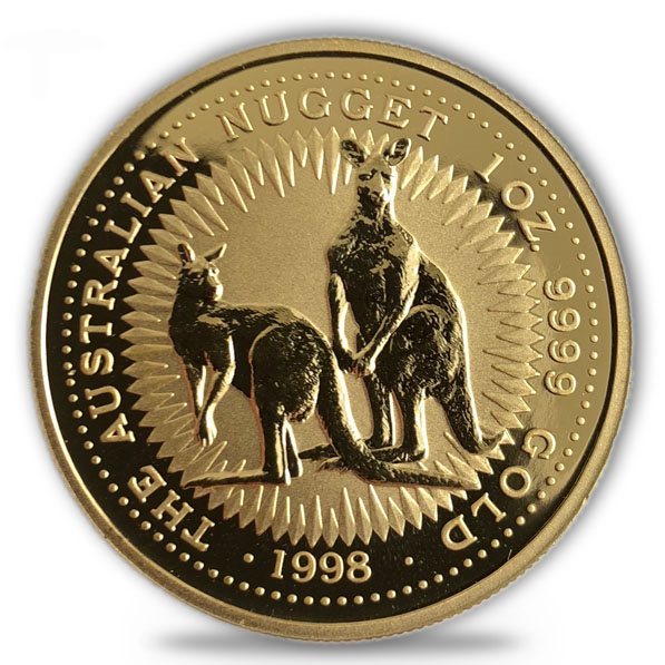 Australien Känguru Nugget 1 Unze Gold 1998