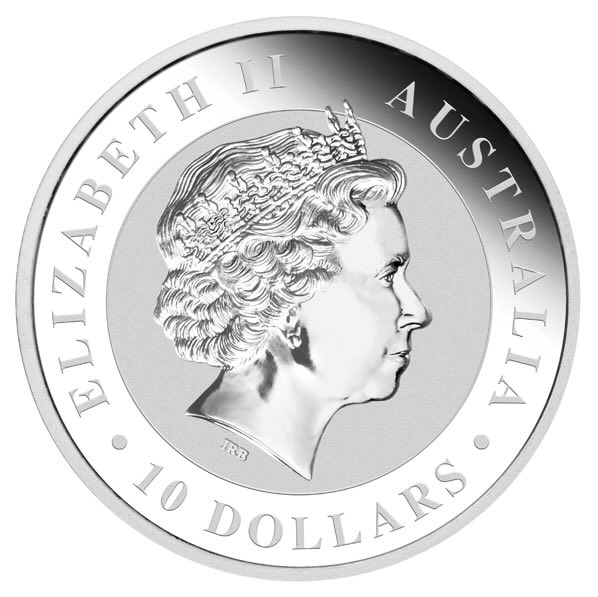 Rückseite 10 Oz Silber Koala 2011 Elisabeth II